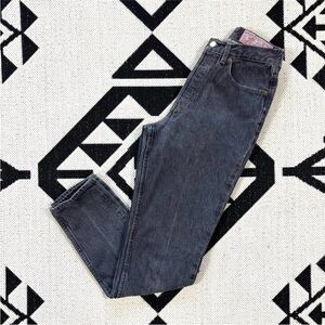 Vintage Levi's 80s 901 Ultra High Rise Jeans in Stonewash Gray Black